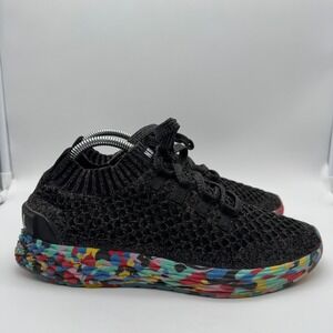 NOBULL Knit Runner Black Multi Color Confetti Women 9.5 Mens 8 Athletic Shoes